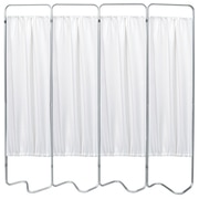 OMNIMED 4 Section Beamatic Privacy Screen with Vinyl Panels, White 153054-10